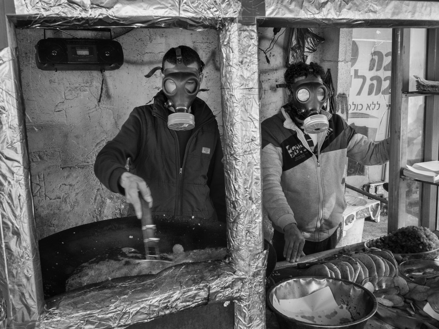 Hebron, 2015. Venditori di falafel
